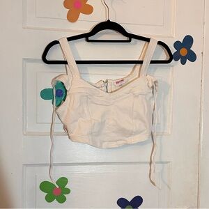 Barbie Edition- White Denim Pacsun Crop Top